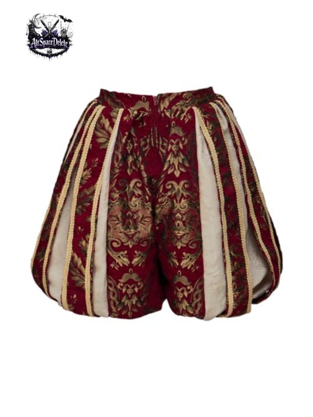 Mens Renaissance Tudor Brocade Costume Pants Medieval Cosplay Bottoms
